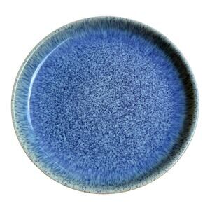 VTG Denby Cobalt Blue SALAD PLATE 8.6" Round Made England Speckle Glazed Pottery